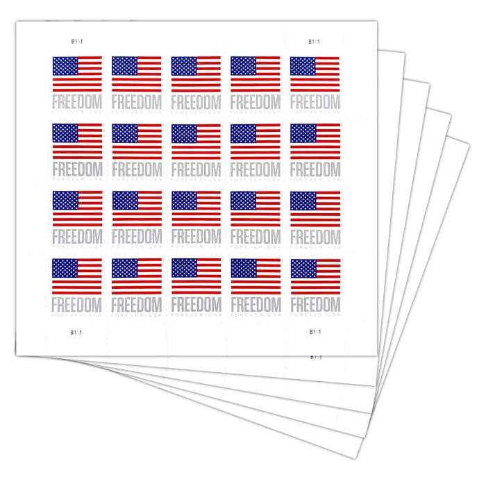 U.S. Flag 2023 Forever Stamps Pane of 20 - Image 3