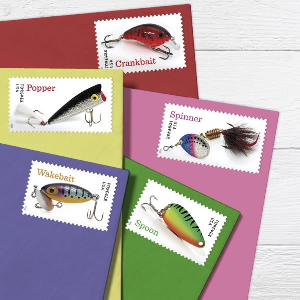 Freshwater Fishing Lures 2025 Forever Stamps — Pane of 20 - Image 3