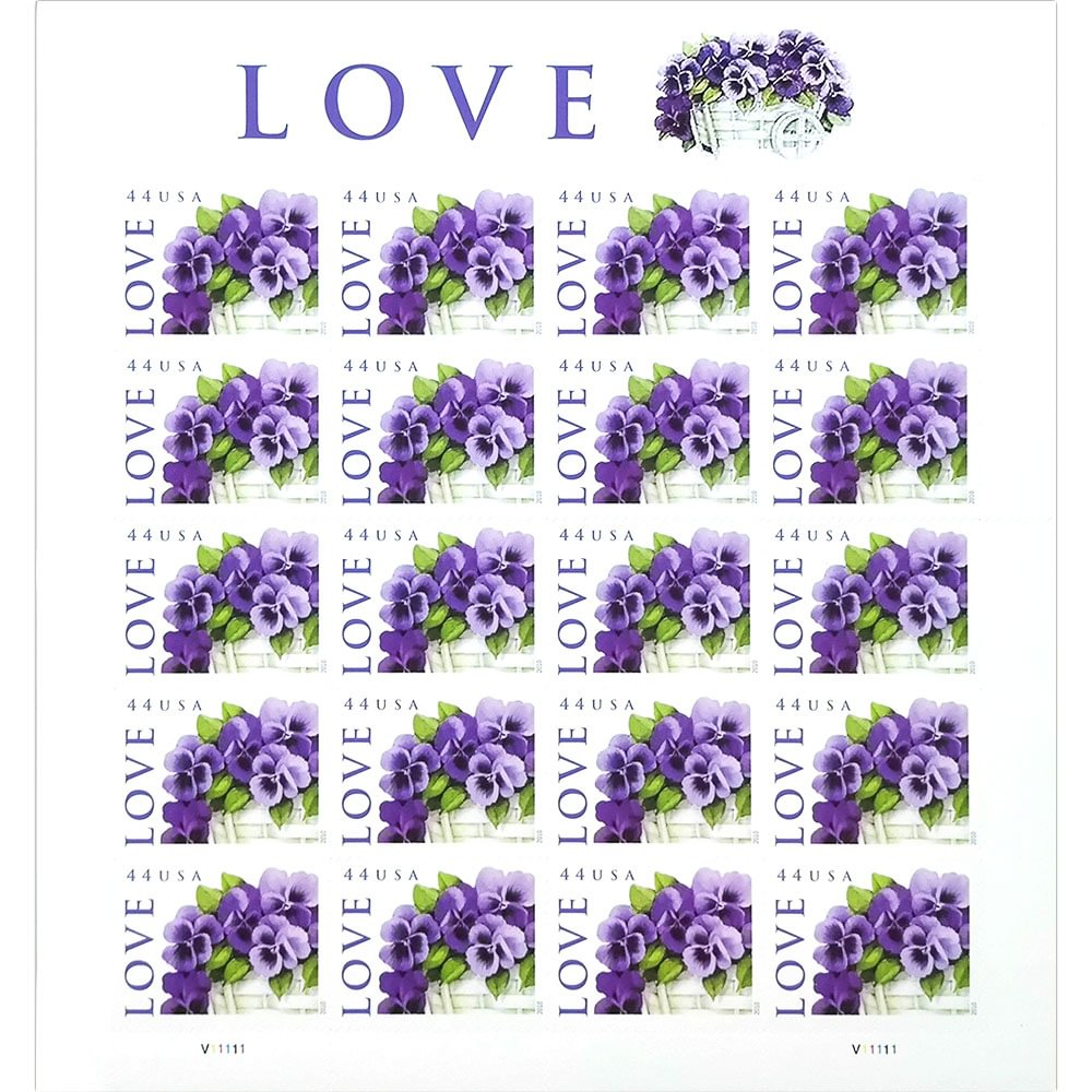 Love 2010 — 44¢ Pansies Postage Stamps - Image 2