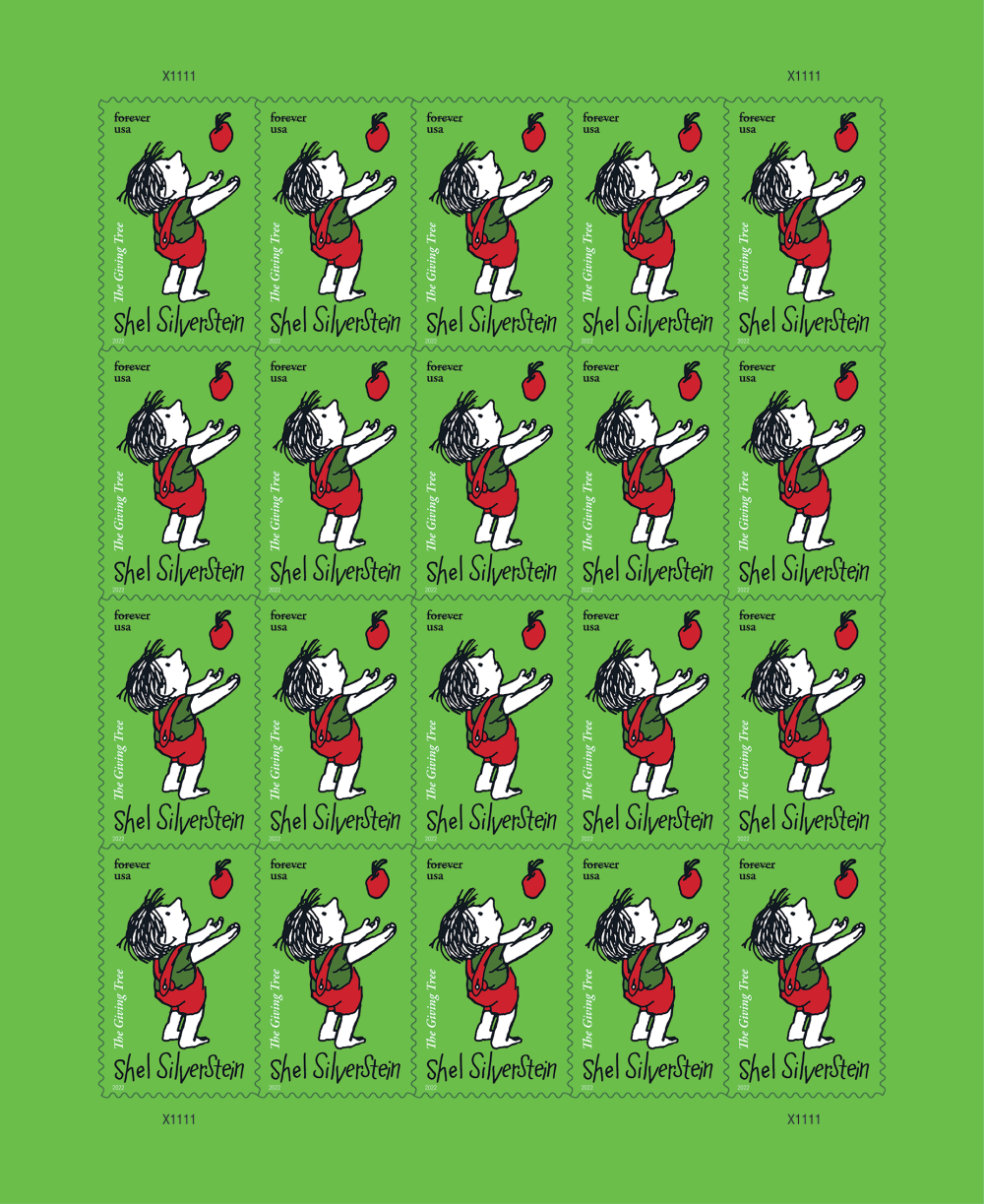 Forever Stamps First Class Postage Stamps Shel Silverstein 2022 - Image 2