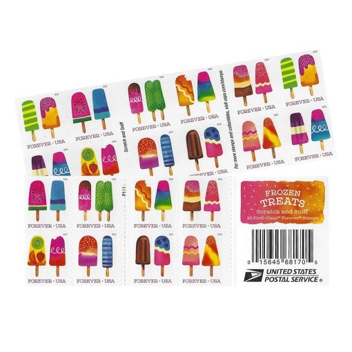 2018 Forever Stamps First Class Postage Stamps Frozen Treats - Image 4