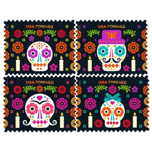 Forever Stamps First Class Postage Stamps Day of The Dead 2021 - Image 5