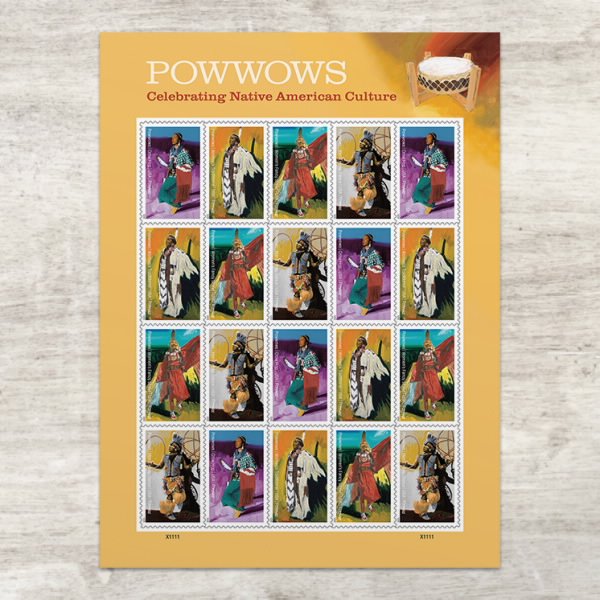 Powwows 2025 Forever Stamps — Pane of 20