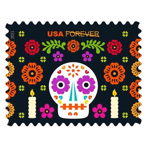 Forever Stamps First Class Postage Stamps Day of The Dead 2021 - Image 2