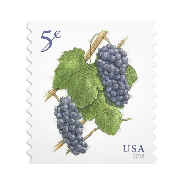 Grapes — 5¢ Postage Stamps (2016 Design)