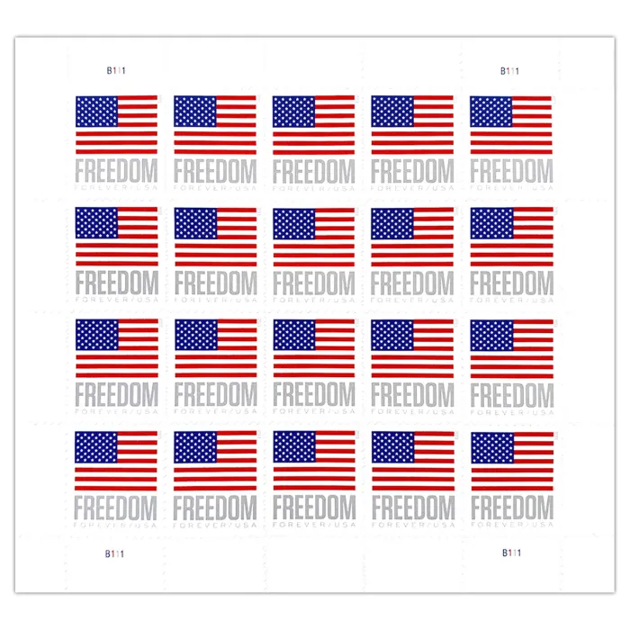 U.S. Flag 2023 Forever Stamps Pane of 20 - Image 4