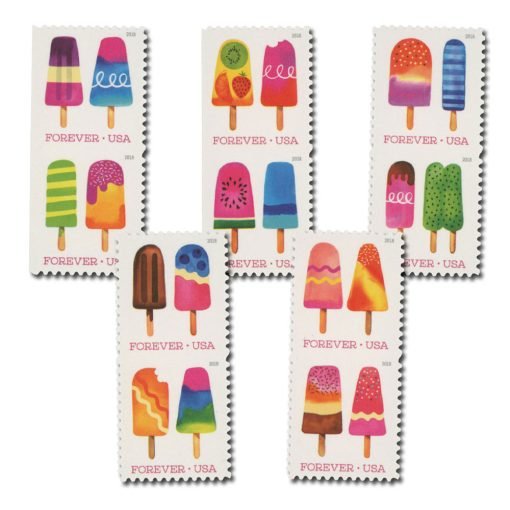2018 Forever Stamps First Class Postage Stamps Frozen Treats - Image 2