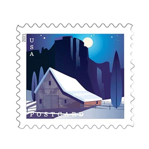 2021 Forever Stamps Postcards Stamps Barn