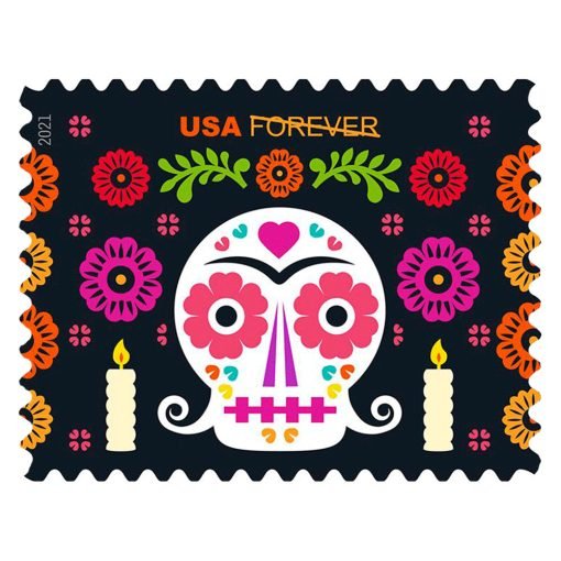 Forever Stamps First Class Postage Stamps Day of The Dead 2021 - Image 3