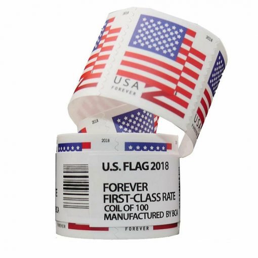 U.S. Flag Forever Stamps First Class Postage Stamps 2018 1 Coil - Image 2
