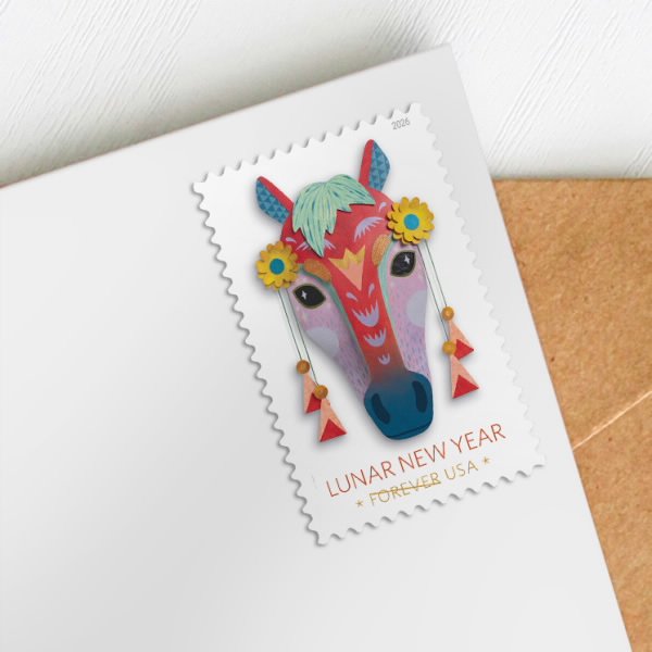 Year of the Horse 2026 Forever Stamps — Pane of 20 - Image 2