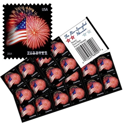 2014 Forever Stamps First Class Postage Stamps Star-Spangled Banner (5 Sheets of 20) - Image 2