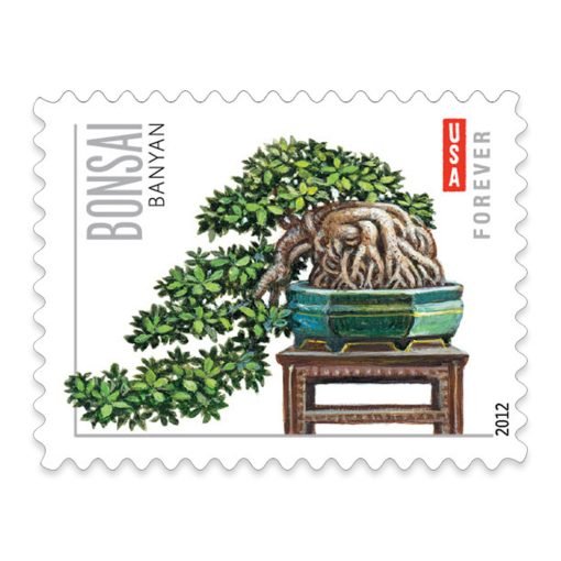 2011 Forever Stamps First Class Postage Stamps Bonsai Trees - Image 2