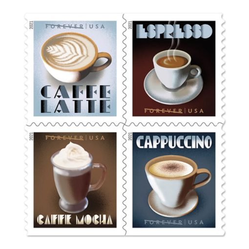 2021 Forever Stamps First Class Postage Stamps Espresso Drinks - Image 3