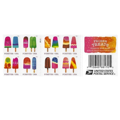2018 Forever Stamps First Class Postage Stamps Frozen Treats - Image 3