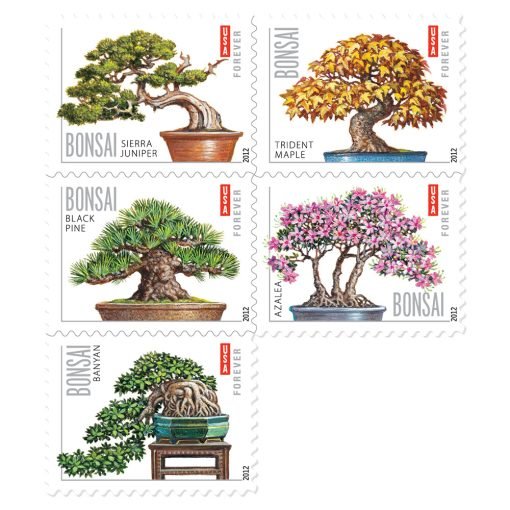 2011 Forever Stamps First Class Postage Stamps Bonsai Trees - Image 5