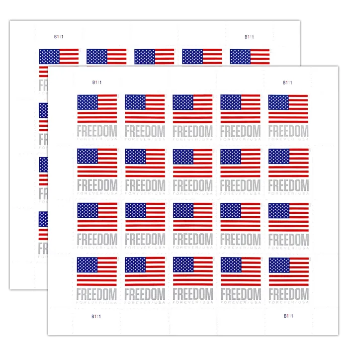 U.S. Flag 2023 Forever Stamps Pane of 20