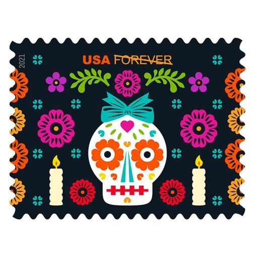 Forever Stamps First Class Postage Stamps Day of The Dead 2021 - Image 4