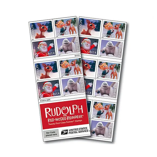 Rudolph the Red-Nosed Reindeer Forever Stamps 2014 - Image 2