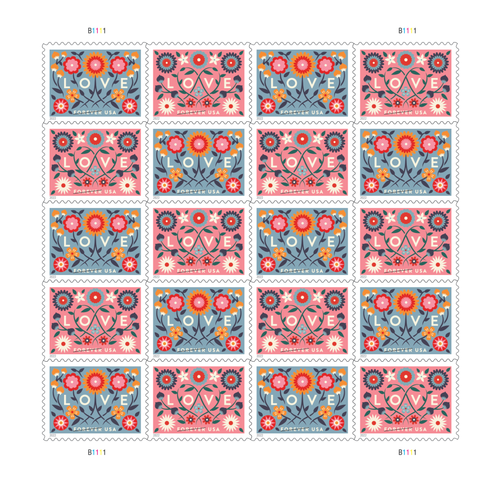 Forever Stamps First Class Postage Stamps Love 2022 - Image 3
