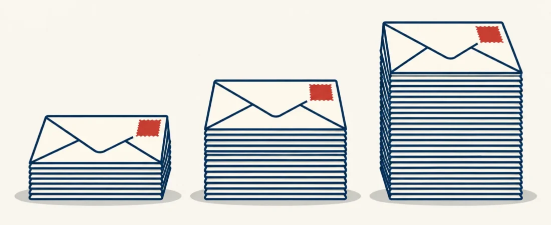 How Much Does It Cost to Mail 100, 500 or 1,000 Letters in 2026?